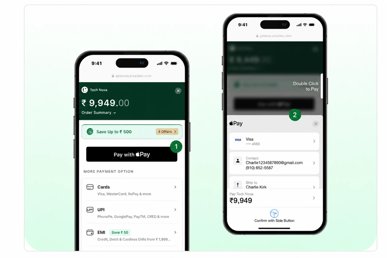 Apple Pay mobile checkout interface